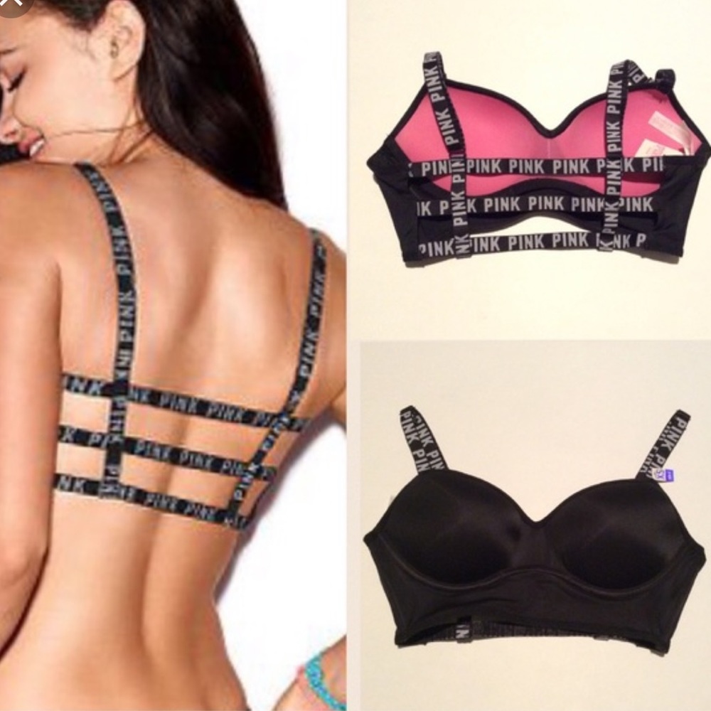 PINK Push-up Caged Bralette